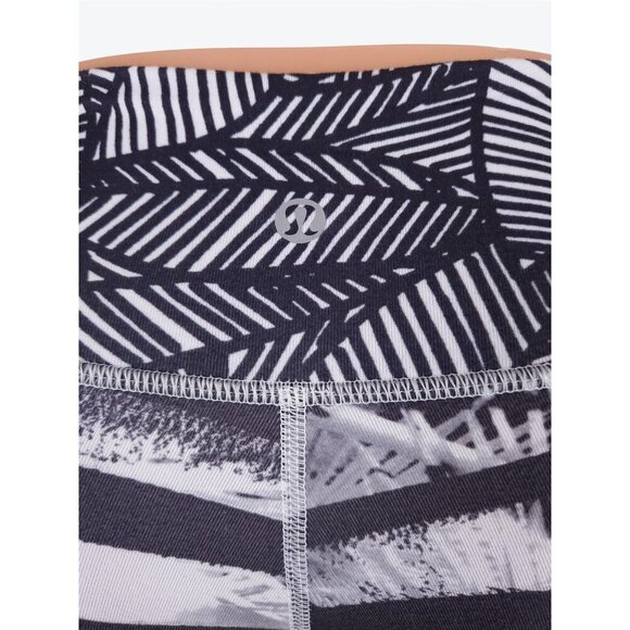 Lululemon Wunder Under Crop II *Full-On Luon 4 Shady Palms Banana Leaf Gingham - Picture 11 of 11